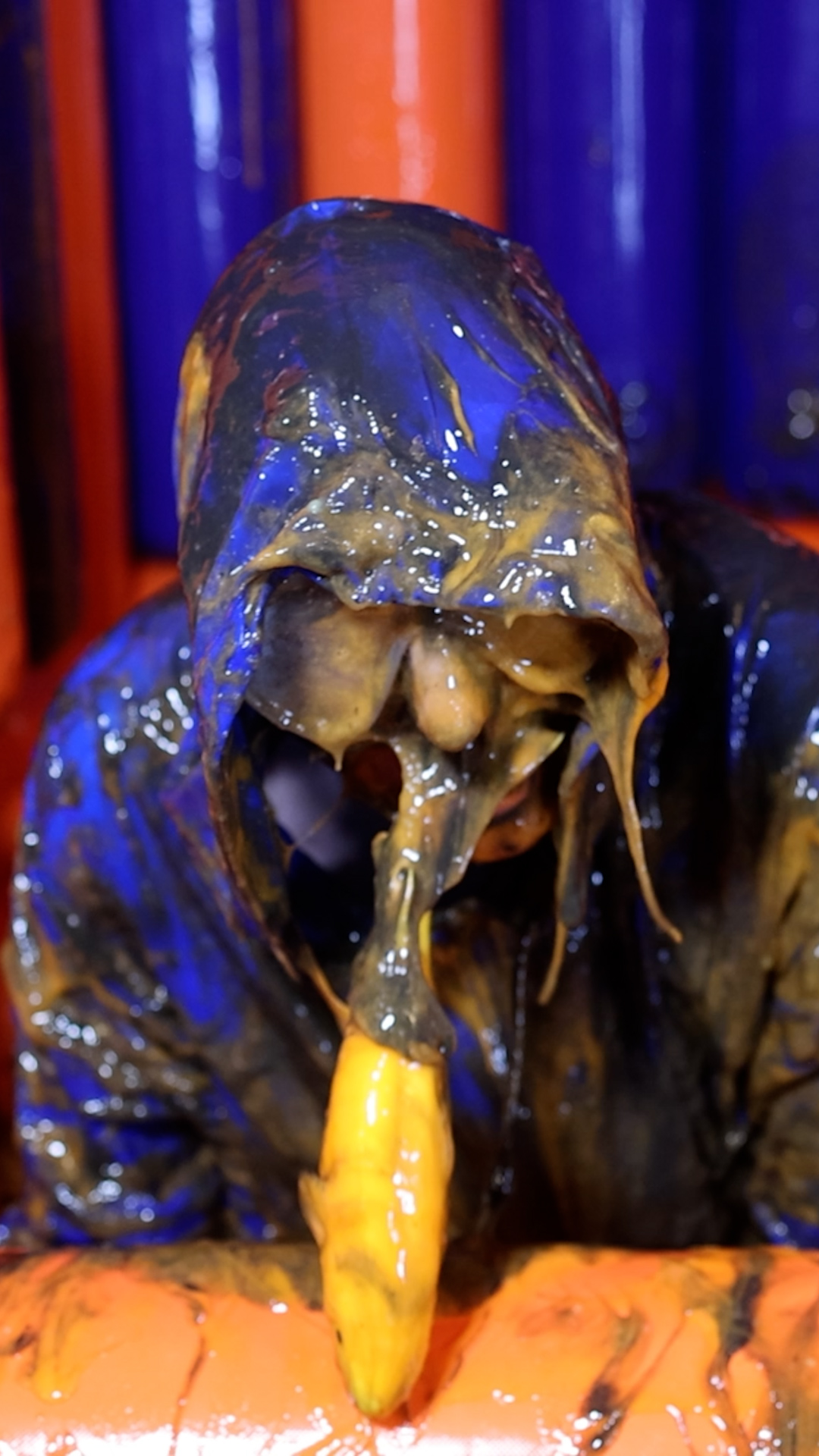 SaggingBaggyBoy emerges completely covered in thick Slop Swamp gunge